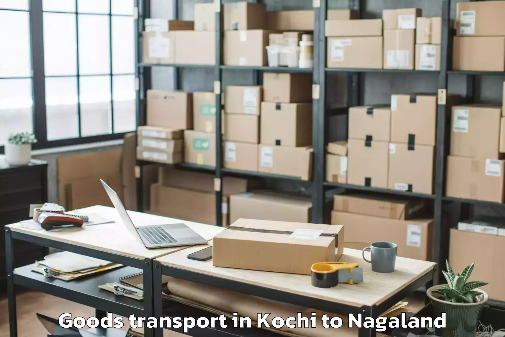 Top Kochi to Noksen Goods Transport Available